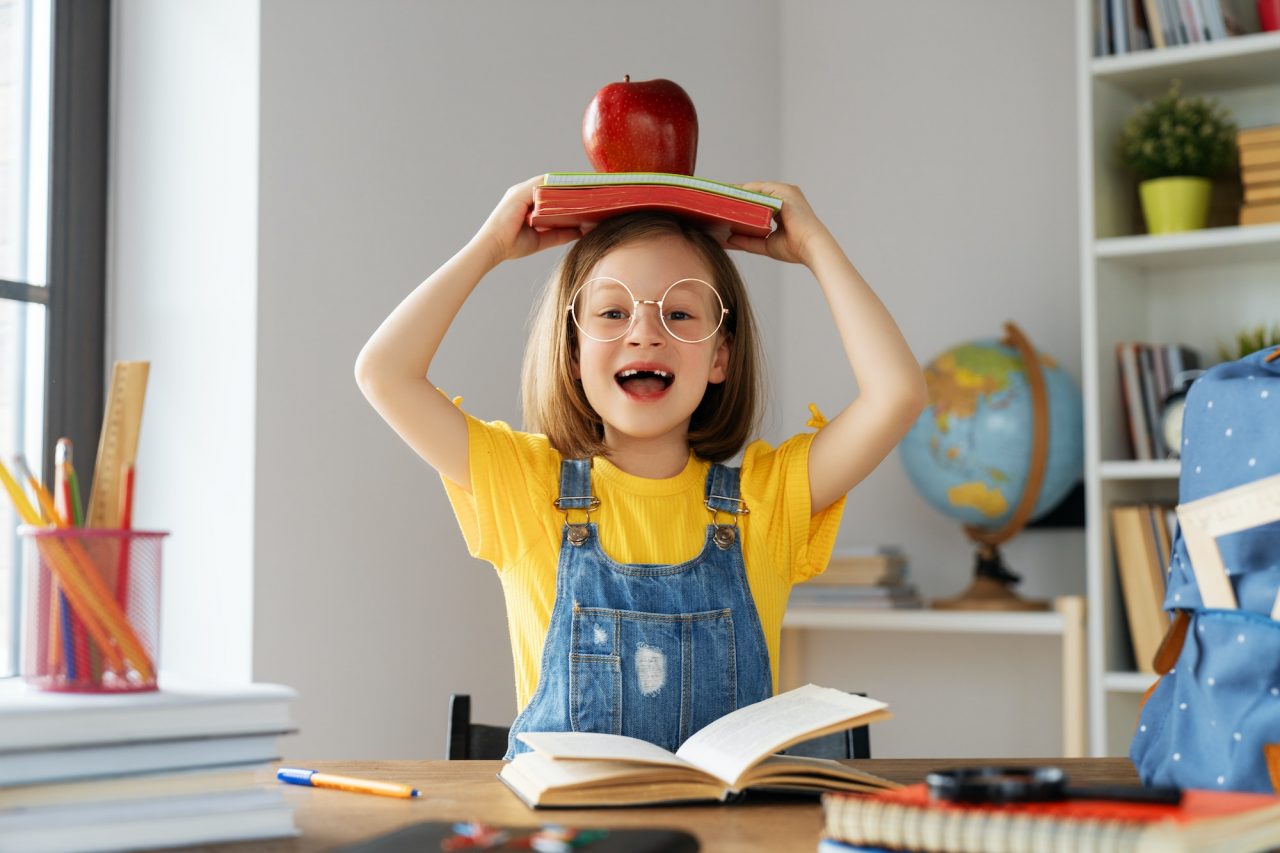 kid is learning in class