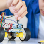 Making obstacle avoider robot.
