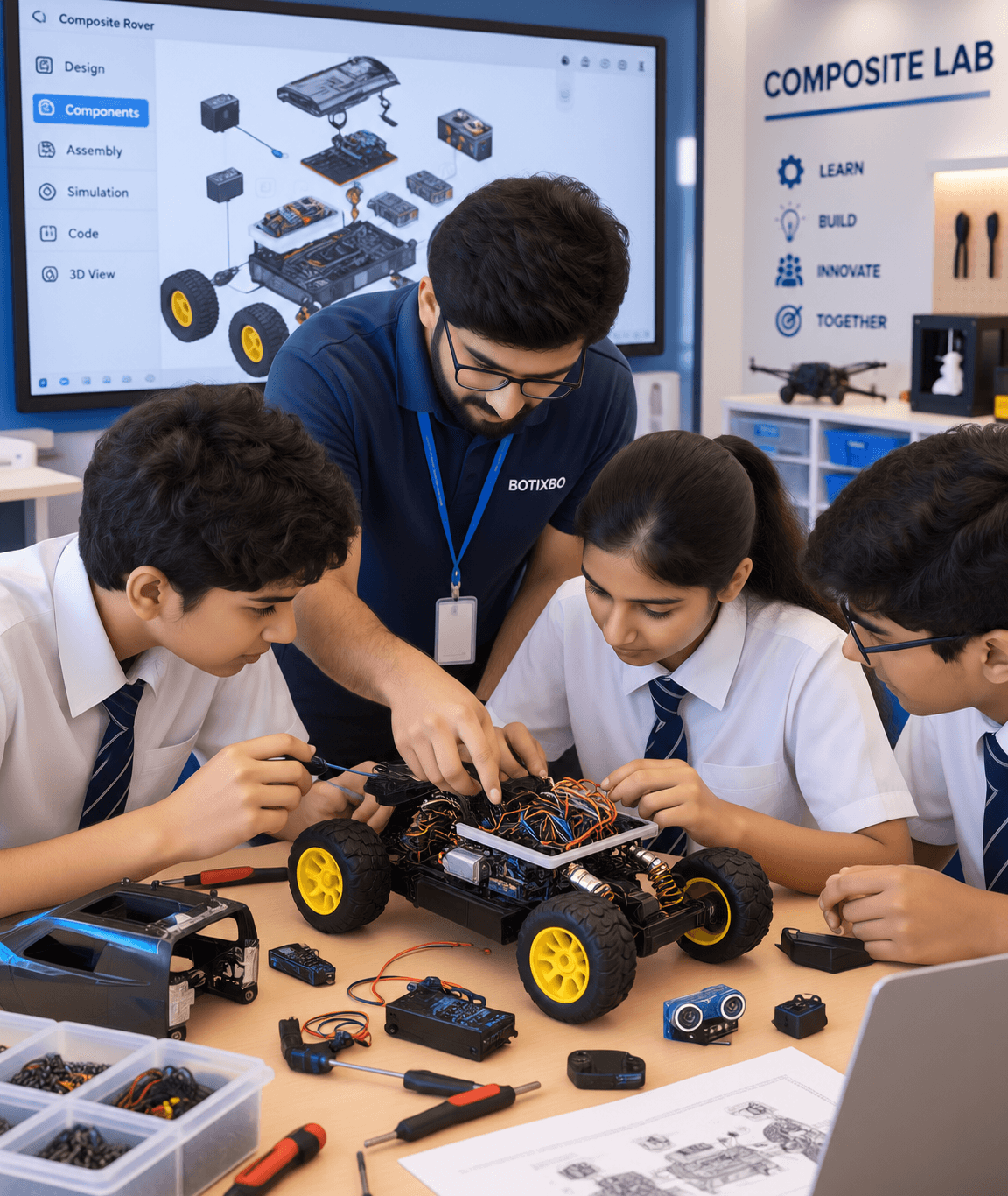 Collaborative Composite Skill Lab rover project