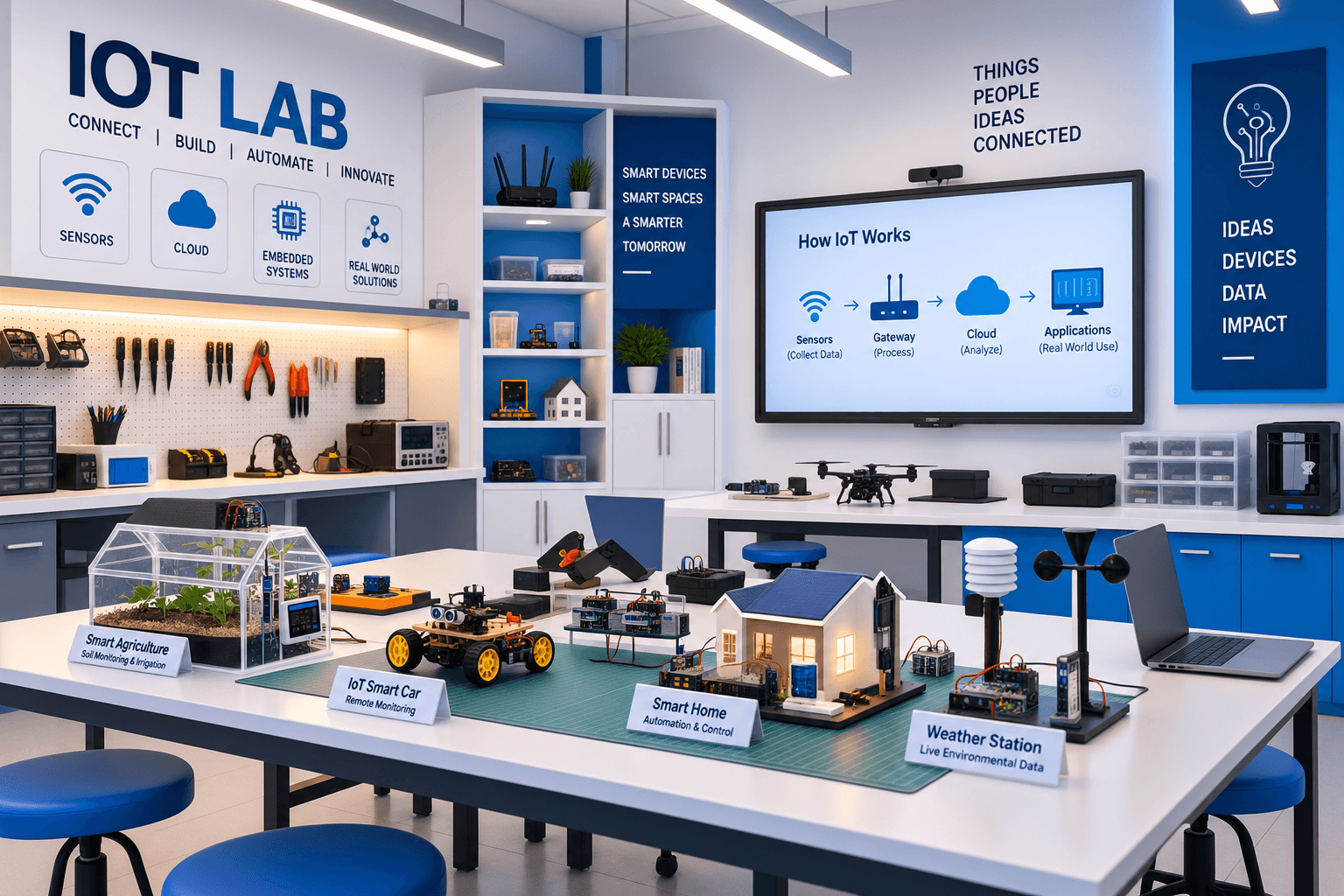 Modern IoT lab maker space