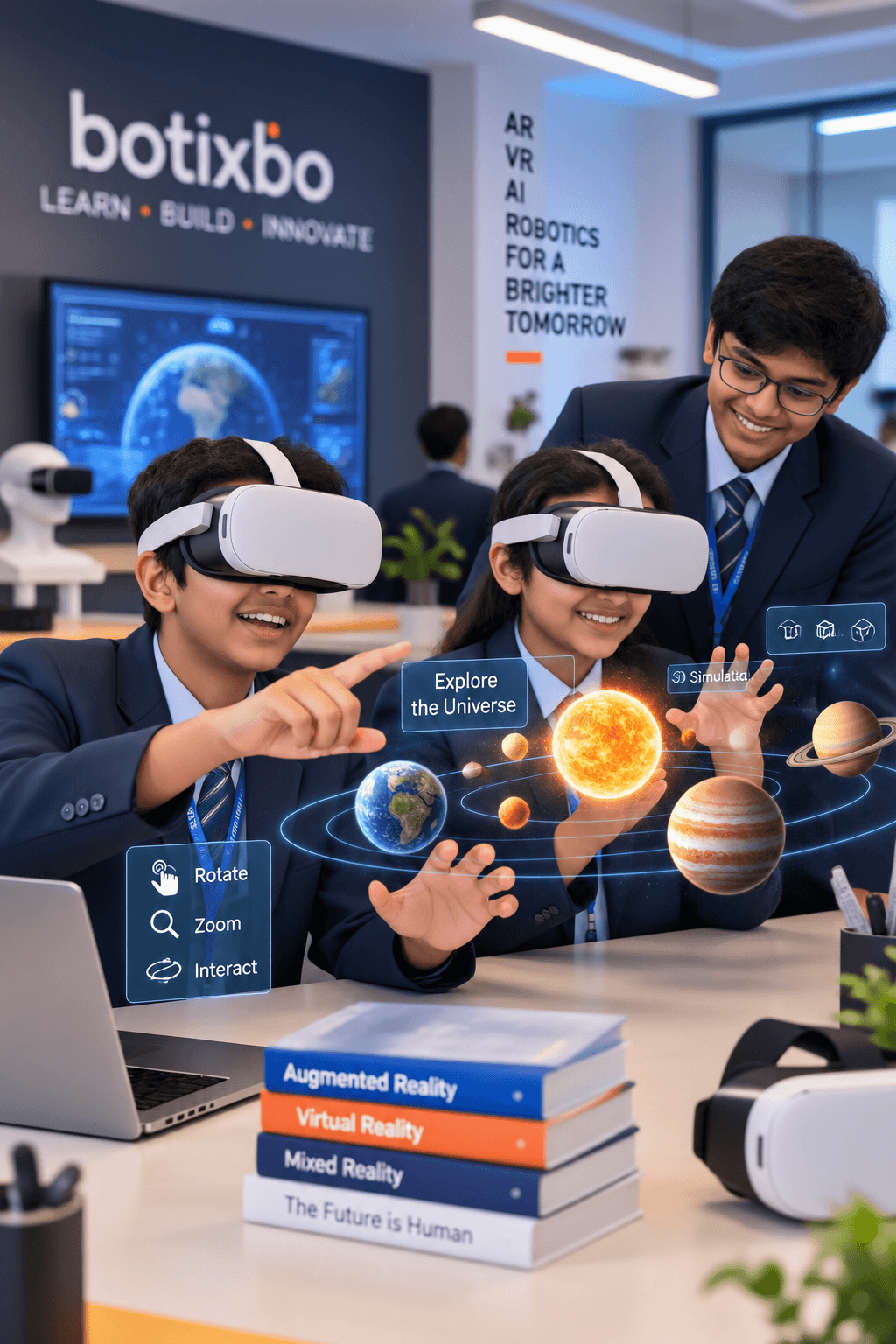 Immersive solar system learning in a VR lab